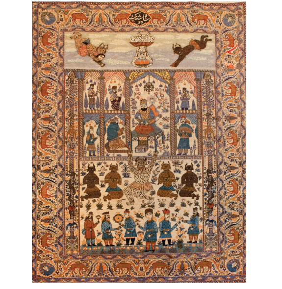 persian handmade pictorial rug history